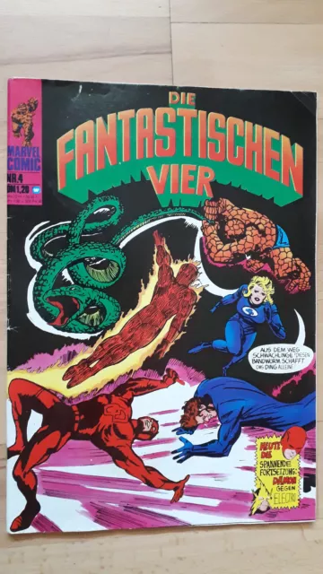 Die Fantastischen Vier Nr.4 von 1974 Williams - Z1-2 ORIGINAL MARVEL COMICHEFT