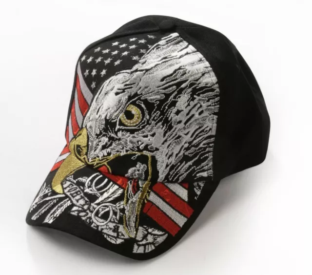 Basecap Baseball Cap Cappy USA Adler Eagle Western Kappe Amerika Mütze Flag