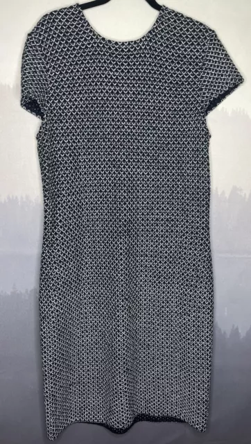 St. John Dress Size 14 Womens Black and White Knit