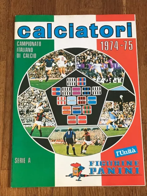 Album figurine Panini CALCIATORI 1974 75 KOMPLETT wm sticker card printed ITALIA