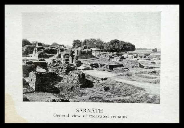 119.INDIA Vieux Inutilisé Envoie Carte Sarnath, General Vue De Excavé Remains