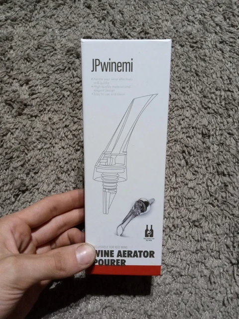 Pico de vertido aireador de vino, decantador de aireación premium, ¡sin goteos ni derrames ¡Nuevo!