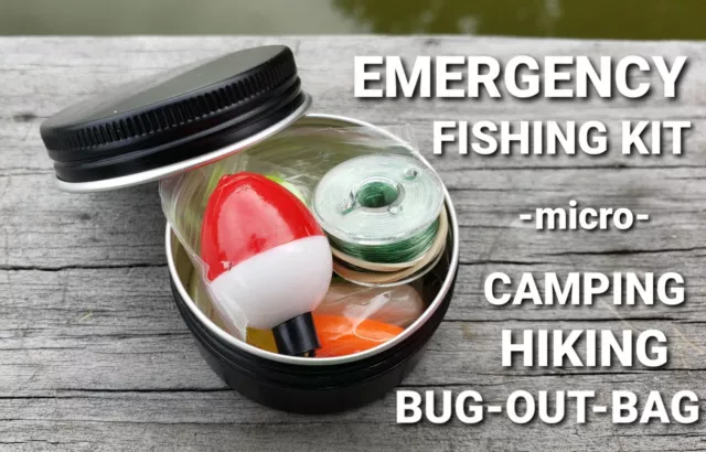 EMERGENCY FISHING KIT SURVIVAL BUG OUT BAG CAMPING -micro-