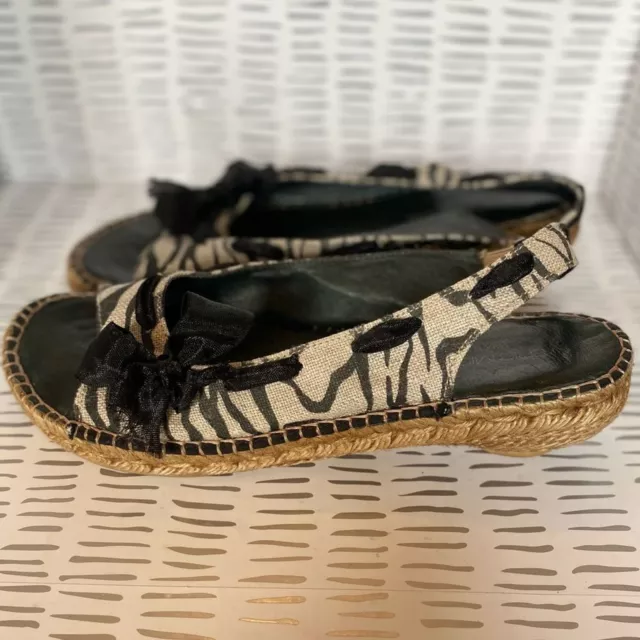 ERIC MICHAEL Open Toe Slingback Espadrilles size 39 2