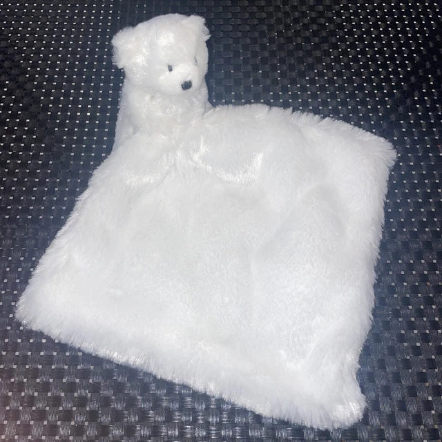 Ca5 Doudou Créations Dani Ours Blanc Mouchoir 25Cm Comme Neuf !