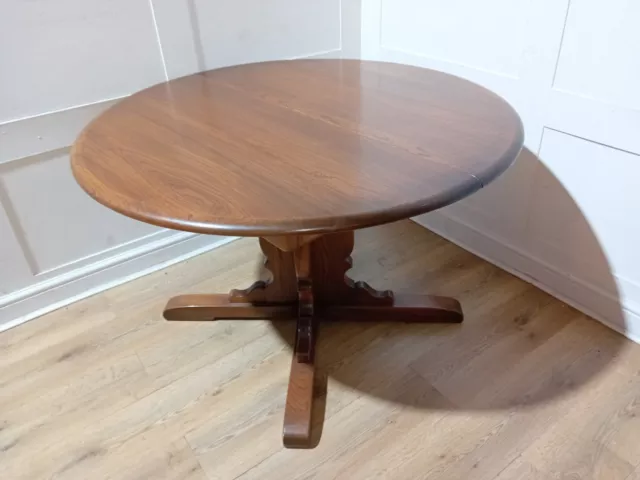 Retro Superior Quality Ercol Round Extending Dining Table Vintage Ercol Table