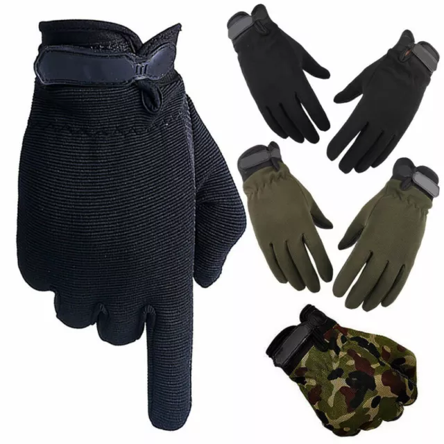 Mens Womens Outdoor Tactical Gloves Jogging Riding Hiking Full Finger Gloves UK