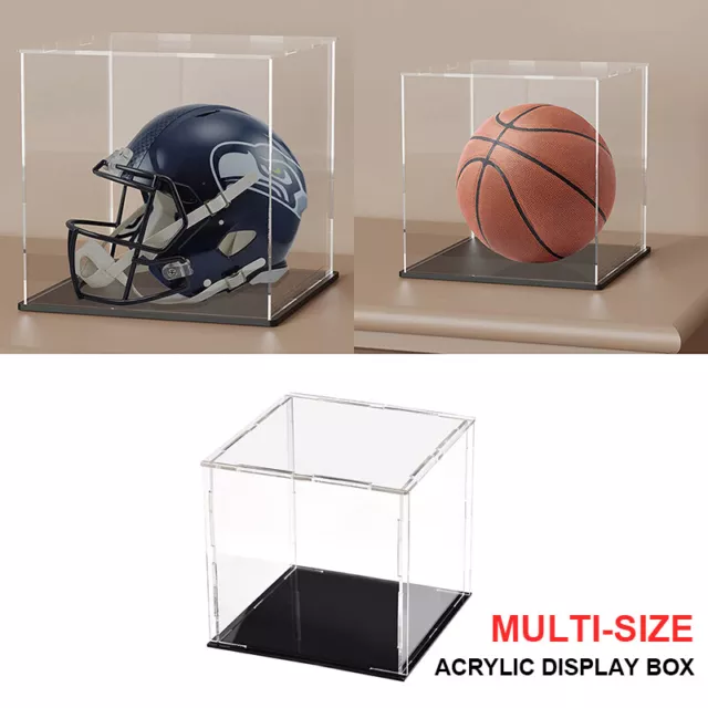 Clear Acrylic Display Case Box Dustproof Protection Showcase Cube Collectibles