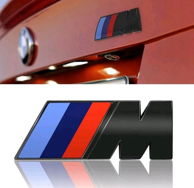NEU BMW M Emblem Logo Heckklappe Schriftzug Badge Aufkleber Schwarz neu-bmw-m-emblem-logo-heckklappe-schriftzug-badge-aufkleber-schwarz