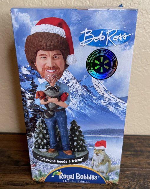 Bob Ross Bobblehead–"Everyone needs a friend" Royal Bobbles Holiday Edition *New