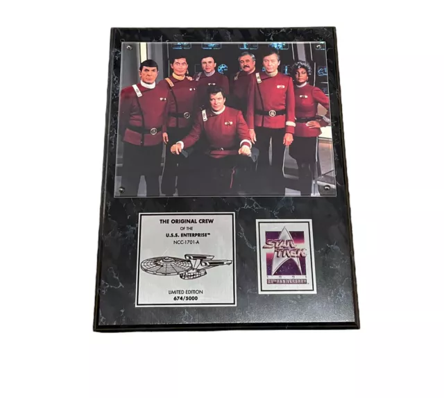 Star Trek 25Th Anniversary Photo/Plaque The Original Crew 647/5000  Ltd Edition 2