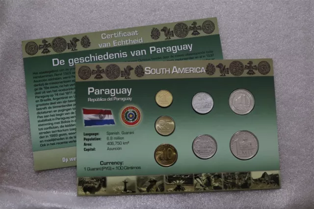 🧭 🇵🇾 Paraguay Sealed Coin Set With Coa B63 #71