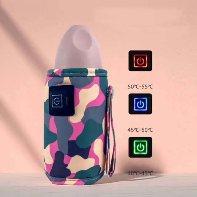Baby Bottle Milk Warmer Thermostat Travel Heater Bag Pouch Portable Feeding USB`