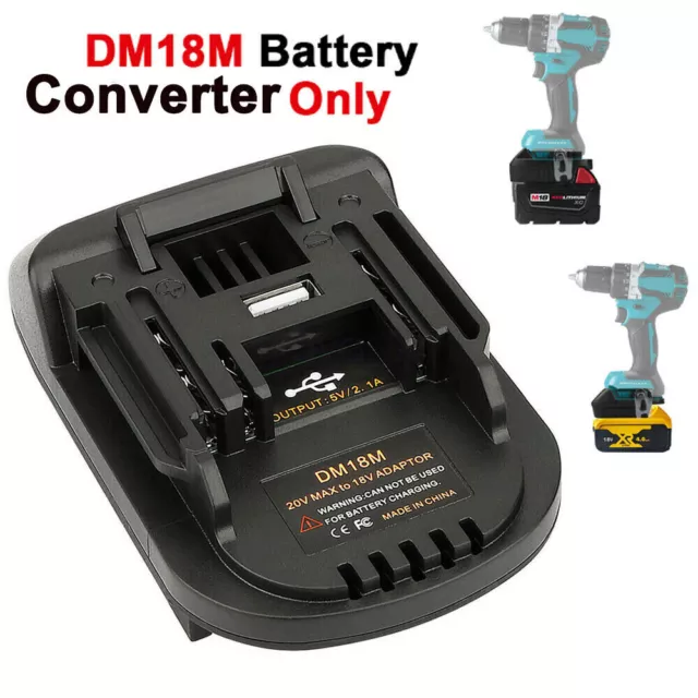 Battery Adapter Converter for Milwaukee Dewalt 18V to Makita 18V BL1830 BL1860