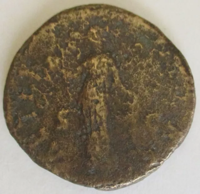 rare  ancienne pièce monnaie romaine sesterce Faustina cuivre 2