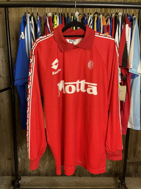 AC Milan 90s Training LS Lotto motta Football Shirt XL