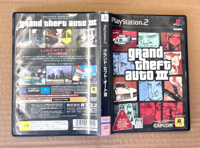 Grand Theft Auto III CERO Rating Z Capcom PS2 Japan Import Used