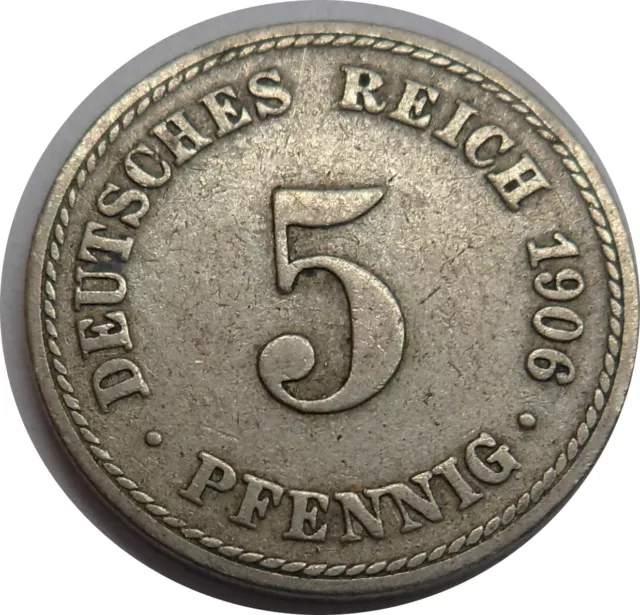 Deutsches Reich 5 Pfennig 1906 (A) ## D3-5A