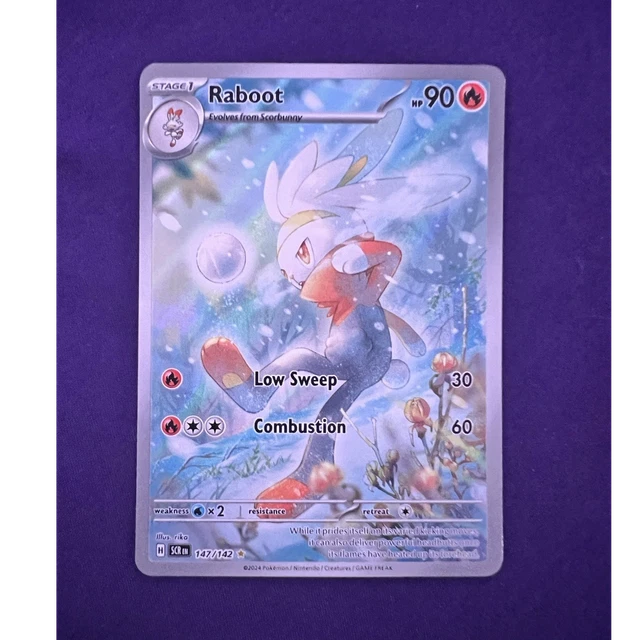 147 142 pokemon card - Raboot 147/142 Stellar Crown - Illustration Rare IR this card is the perfect way to showcase your collection POKMON RABOOT 147/142 SV07 Stellar
