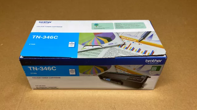 Brother TN346-C Genuine CYAN High Yield Toner HL-L8250CDN/8350CDW/MFC-L8600CDW 2