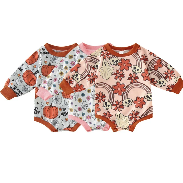 Tuta Tumper Halloween Bambina Maniche Lunghe Bambini Bambina Bambina Neonato