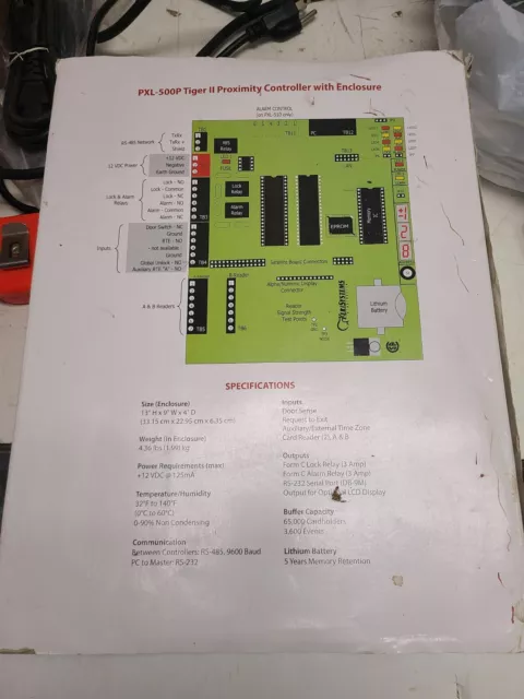 Keri Systems PXL-500/PXL-510 Tiger II Controller  PXL-500P w/ locking enclosure