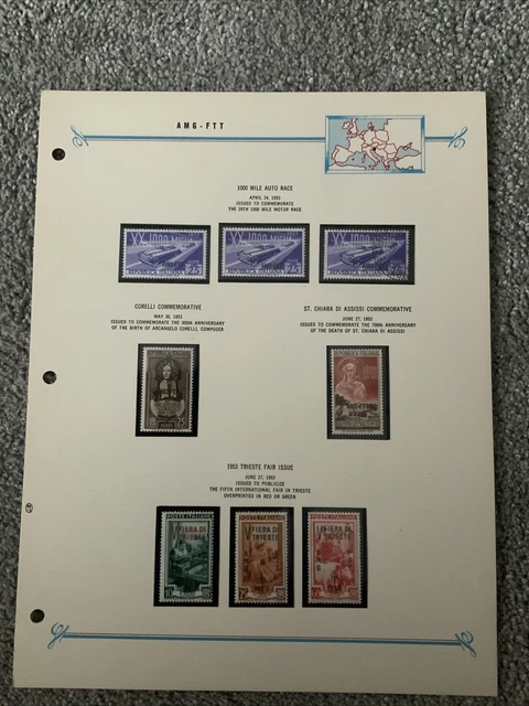 Italian commemorative stamps lot . Racing,Corelli, St. Chiapas Di Assisi.