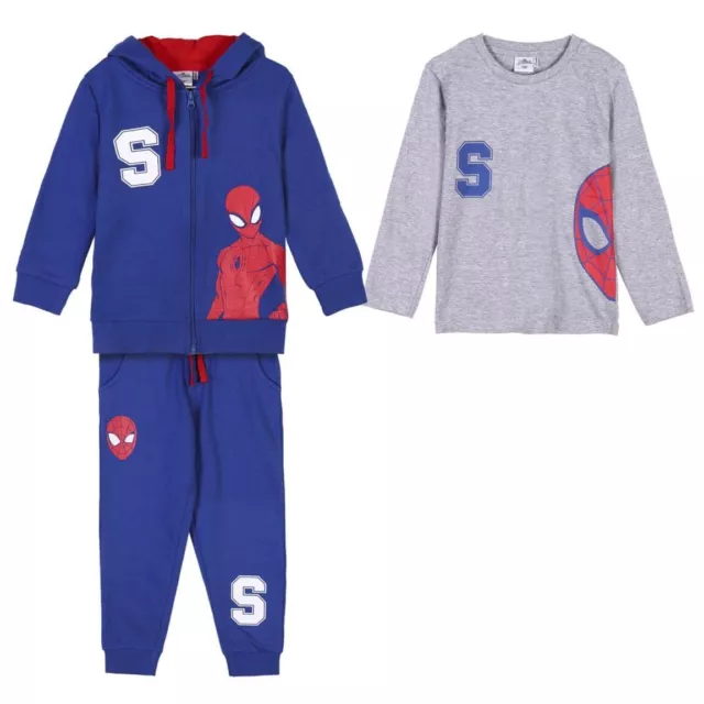 CERDÁ Life's Little Moments Boy's Spiderman 3 Pieces-Sweatshirt, Tracksuit Pants