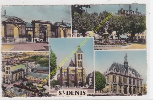 Cpsm 93200 Saint Denis Multiviews 5 Views Edit Guy 1959