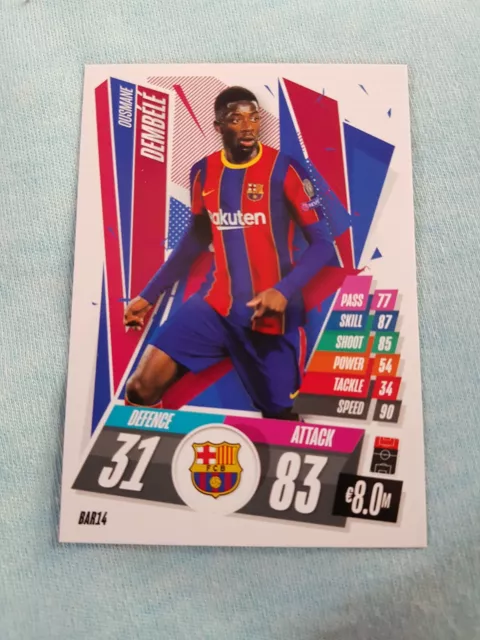 Topps Match Attax 20/21 Champions League BAR14 Ousmane Dembele Card