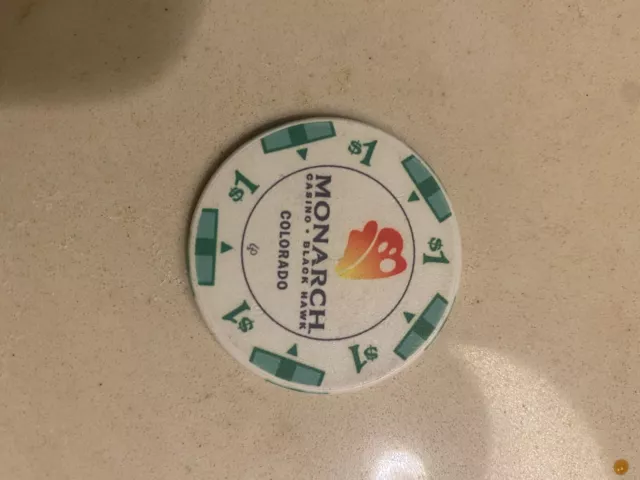 monarch hotel casino $1 poker chip black hawk Colorado