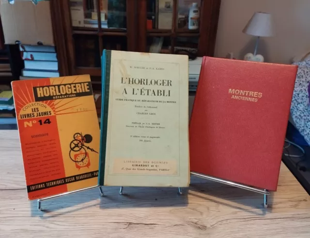 livres anciens .L'HORLOGER A L'ETABLI. SCHULTZ/KAMES. ED GIRARDOT.+ 2 FASCICULES