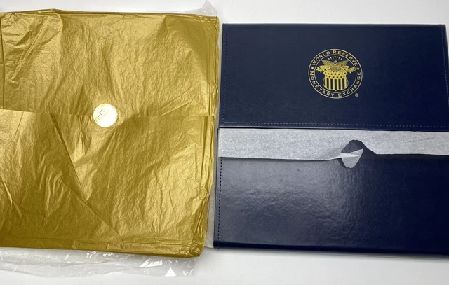 World Reserve Monetary Exchange Navy Blue Presidential Coin Dollar Album Book X2