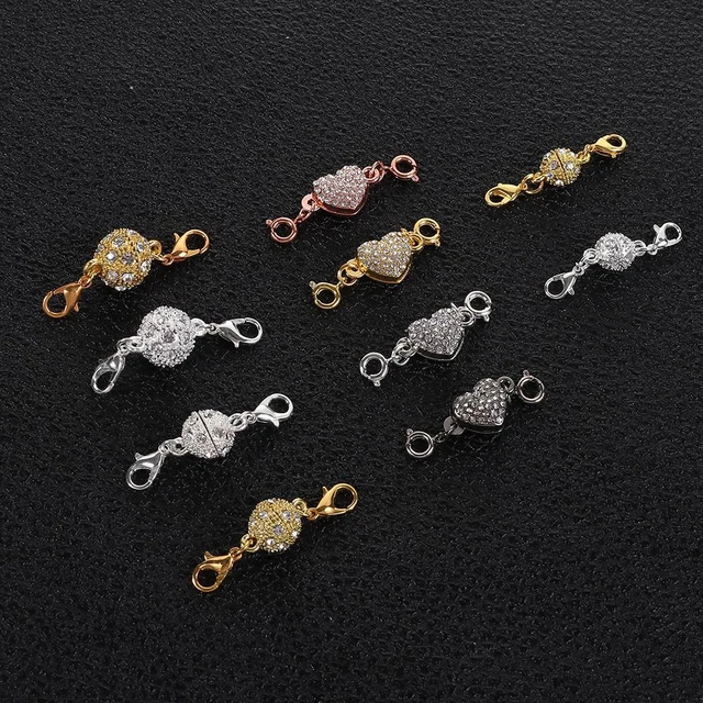 de bracelet de collier Fermoirs magnétiques en strass Crochet de connecteur
