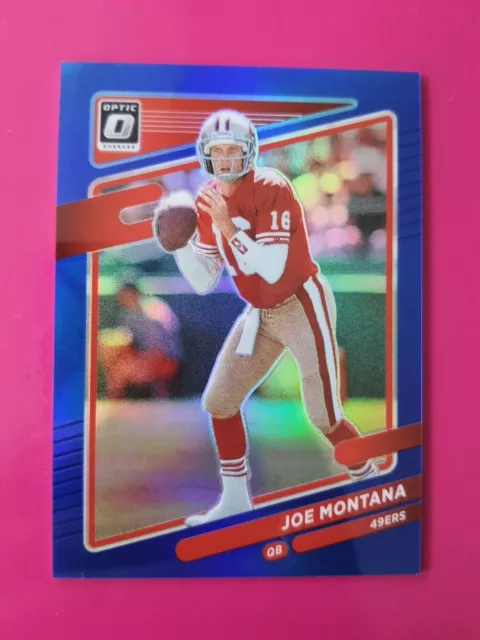 2021 Panini Donruss Optic #194 Joe Montana San Francisco 49ers Blue Foil /179