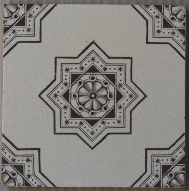 Antique - Victorian Majolica Tile C1900