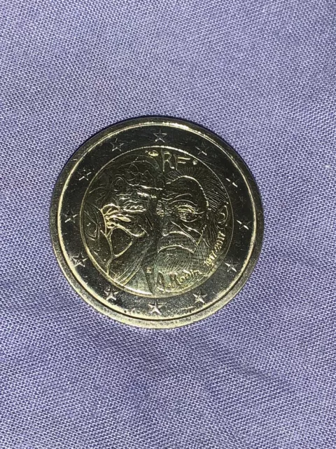 Pièce de 2 euros commémoration auguste Rodin le penseur 2017 monnaie France Rare