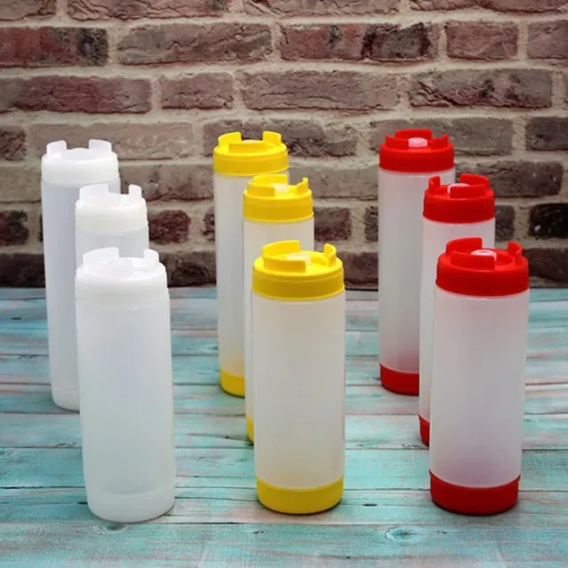 Large-capacity Double Head Sauce Bottles Plastic Sauce Squeeze Bottle  Mustard