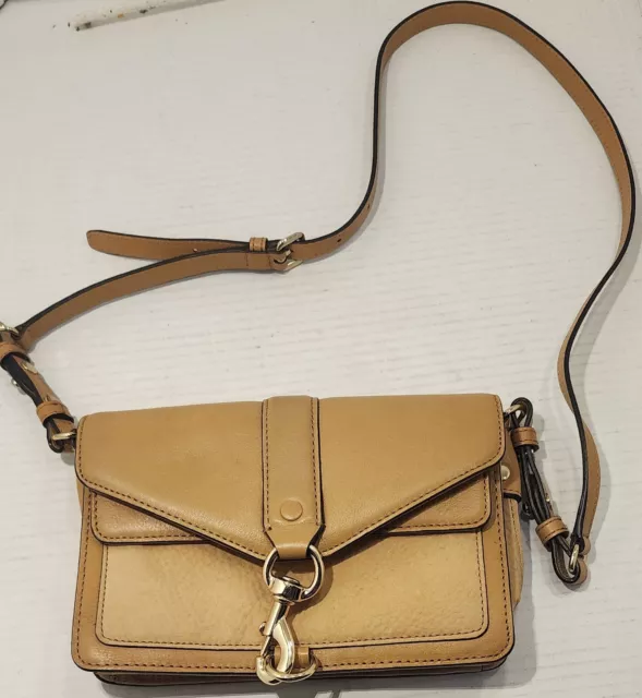 Rebecca Minkoff Handbag Bag Crossbody Hudson Cream Leather Flap Bag