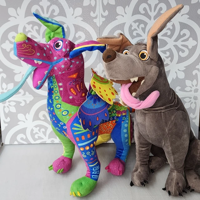 DISNEY STORE PIXAR Coco Dante Dog Alebrije Rainbow Plush Spirit Day Of