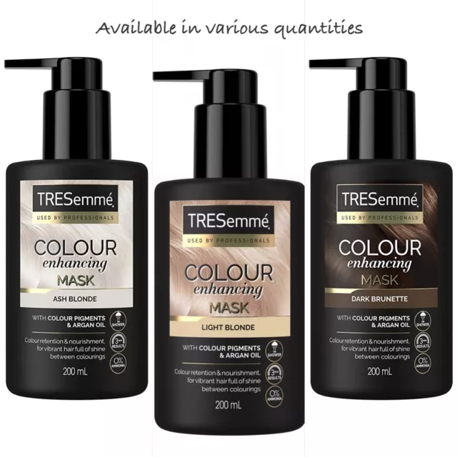 Tresemme Colour Enhancing Mask - Ash Blonde, Light Blonde, Dark Brunette 200ml