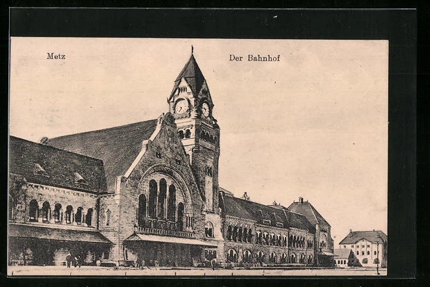 CPA Metz, Der La Gare 1917