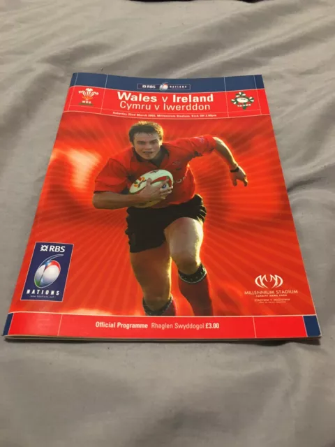 2003 Wales V Ireland Six Nations International Rugby Union Programme Vgc