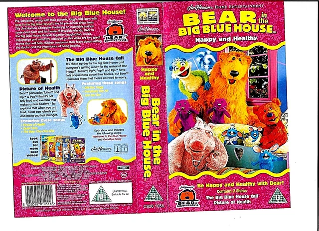 JIM HENSON. BEAR In The Big Blue House. Happy and Healthy. VHS. C820