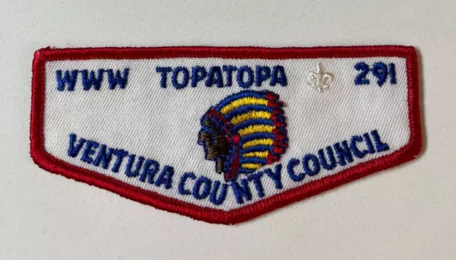 Boy Scout OA 291 Topa Topa Lodge Flap F-2a