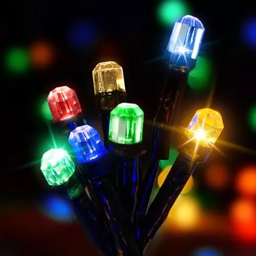100 LED Christmas Lights, 33FT Multicolor Mini String Lights for Xmas Tree De...