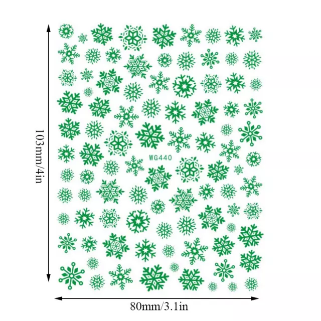 Winter Schneeflocken Nagel Slider Spitze Gold 3D Weihnachten Aufkleber N ♪ 3
