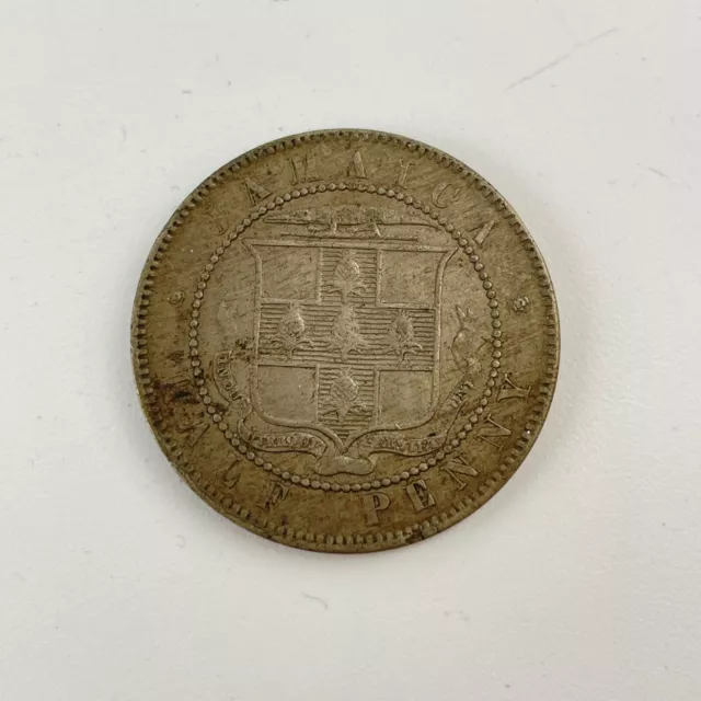 Jamaica Queen Victoria 1869 Half Penny Coin