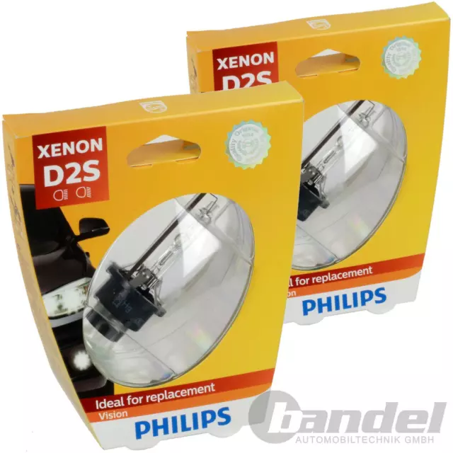 2x PHILIPS Xenon-Vision D2S 85V 35W P32D-2 85122VIS1 Fari Anabbaglianti