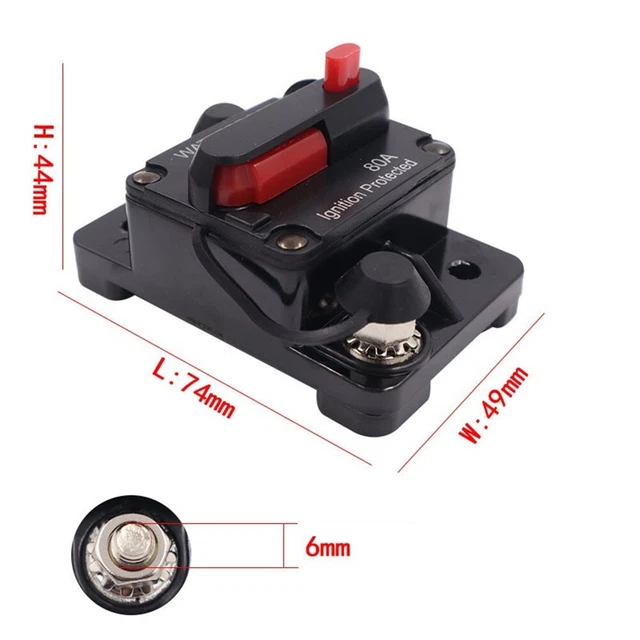 Fusible Réinitialisation Circuit Disjoncteur Bus En Camions Étanche 12V-48V Dc